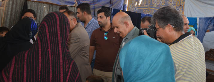 Public Health visiting Nabi Sheet camp for IDPs